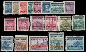 163461 - 1939 Pof.1-19, Overprint issue, complete set; 1x exp. by Gil