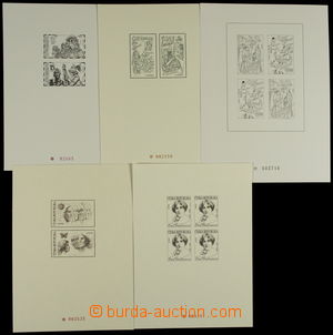 163469 - 1995-99 PTR2-6, comp. 5 pcs of commemorative prints from ann