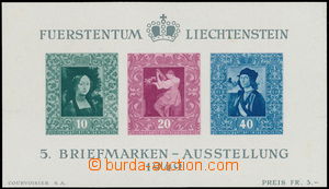163504 - 1949 Mi.Bl.5, aršík 5. Výstava známek ve Vaduzu, správn