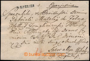 163510 - 1820 dopis s raz. V. EPERJES (Prešov) ze známé koresponde