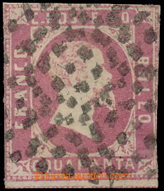 163563 - 1851 Sas.3, Viktor Emanuel II. 40C růžová; průměrný st
