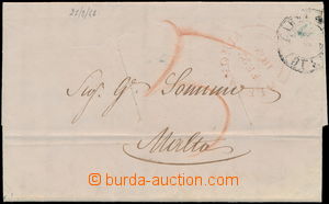 163572 - 1846 ALEXANDRIE  cholerový dopis s červeným (!) DR italsk