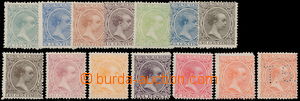 163586 - 1889 Mi.189-201, Alfons XIII, 2C -10Pes, in addition other 1