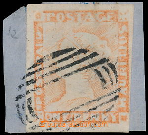 163607 - 1848-1859 SG.23, POST PAID 1P orange (red) latest impression