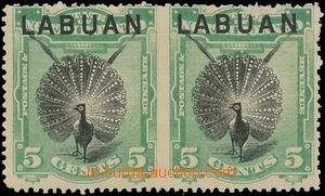 163666 - 1894 SG.65ab, 2-páska přetiskových zn. LABUAN na hodnotě