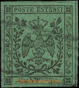 163683 - 1852 Sas.7a, Znak 5C zelená, chybotisk OTOČENÉ E v CENT, 