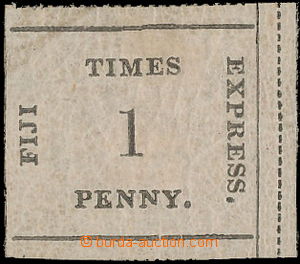 163695 - 1871 SG.5, Times Express 1P black on light pink ribbed paper