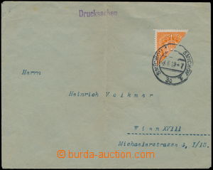 163815 - 1919 printed matter to Vienna franked with. crossways bisect