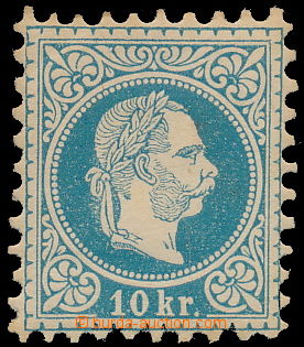 163839 - 1867 Mi.38Ia, FJI 10Kr modrá, hrubý tisk; pěkný kus s p