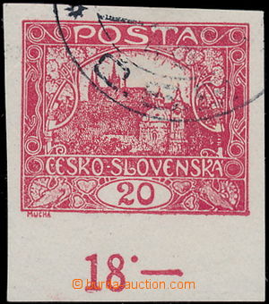 163876 -  Pof.9N, 20h carmine with lower margin and control-numbers; 