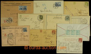 163908 - 1920-35 comp. 10 pcs of entires with railway pmk, from that 