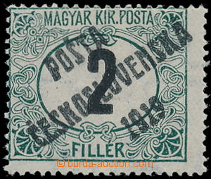 163933 -  Pof.127, Black numerals 2f, type II., well centered overpri