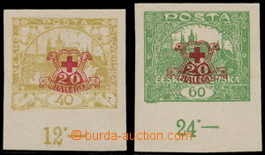 163953 -  Pof.170-171Nc, unissued 40+20h yellow and 60+20h green, imp