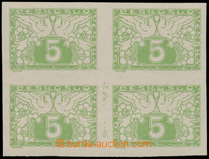 163955 - 1919 Pof.S1N, Express 5h green, block of four, UNISSUED STAM
