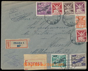 163970 - 1922 PRAHA -VÍDEŇ, R+Ex+Let-dopis do Rakouska, se smíšen
