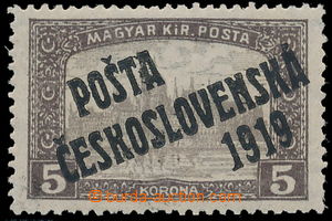 163976 -  Pof.117, Parliament 5 K brown, overprint type II.; nice cen