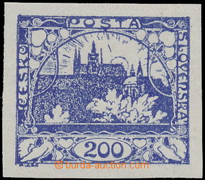 163988 -  Pof.22a, 200h violet-blue; exp. by Gilbert., cat. 5.000CZK