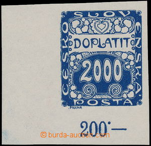 164003 - 1919 Pof.DL14, Ornament 2000h modrá, levý dolní rohový k