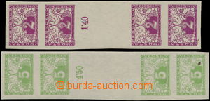 164006 - 1919 Pof.S1Ms(4),S2Ms(4), Express 2h purple-red and 4h light