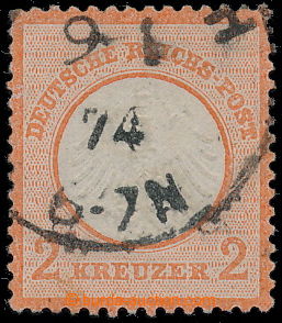 164033 - 1872 Mi.8, Orlice - malý štít 2Kr červenooranžová, dob
