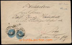 164191 - 1864 R-dopis do Prahy vyfr. zn. 10Kr, Mi.33, z toho 2-páska