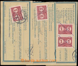 164220 - 1938 comp. 3 pcs of parcel cuts on/for Ex-zásilky, with mou
