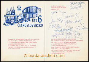 164221 - 1978 sestava autografů tvůrců návrhů poštovních znám