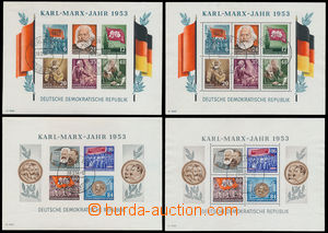 164417 - 1953 Mi.Bl.8A, 8B + Bl.9A, 9B, aršíky Karl - Marx - Jahr 1