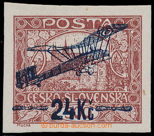 164486 -  Pof.L2IIs, I. provisional air mail stmp. 24Kč/500h brown, 