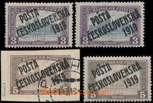 164492 -  Pof.116, Parliament 3 K violet, 2 pcs, I. and type III., we