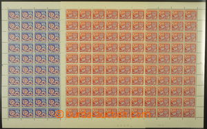 164493 - 1971 Pof.D92xb, D102ya, emise Květy, kompletní 100ks archy