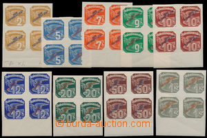164518 - 1939 Alb.NV1-9, Newspaper stamps 2h-1Kč, complete set bloks