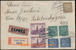 164538 - 1939 R+Ex-dopis do Vídně, vyfr. zn. Města 4Kš (2x), Pof.
