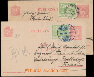 164541 - 1919 CPŘ33, comp. 2 pcs of Hungarian p.stat 10f addressed t