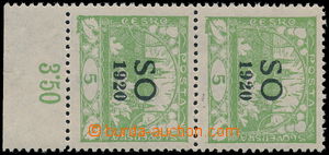 164592 -  Pof.SO(3)N, Hradčany 5h light green, unissued with perf li