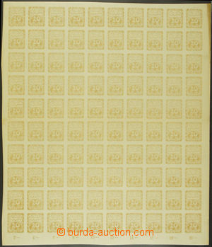 164626 - 1919 Pof.DL4, Ornament 20h, complete sheet of 100 stamps inc