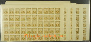 164628 - 1919 Pof.DL1-DL8, Ornament 5h - 50h, selection of upper half