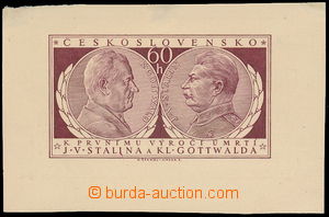 164658 - 1954 Pof.773,  Gottwald a Stalin 60h, zkusmý tisk - otisk r