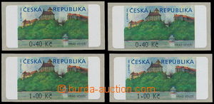 164678 - 2000 Pof.AT1, Veveří (castle) 0,40CZK (2x) and 1CZK (2x), 