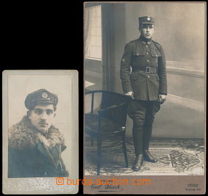 164688 - 1918-20 LEGIONS  two cabinet card Czechosl. legionaries, 1x 