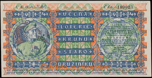 164692 - 1924 Věcná loterie Kruhu Starodružíníků, cena 5Kč; do