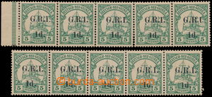 164825 - 1914 BRITSKÁ OKUPACE  SG.17, 17b, dvě 5-pásky, provizorn