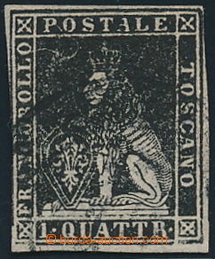 164866 - 1857 Sas.10, Lev 1 quattr. černá, bezvadný kus s obvyklý