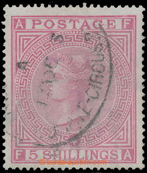 164889 - 1867-1883 SG.134, Viktorie 5Sh růžová, průsvitka kotva, 