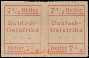 164891 - 1916 WUGA Mi.IV, type II + I, pair 7½H red; issued with