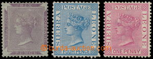 164903 - 1859-12883 SG.2, 14, 24, Victoria 6P grey-violet, 4P blue wm