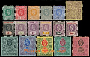 164905 - 1912 SG.112-128, George V. 1/2P-1£, 4P cancel, 1£ 