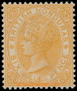 164940 - 1885 SG.21, Victoria 6P yellow; fine quality, exp. Roig, cer