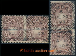 164946 - 1890 SG.11ac, 11ad, Sun and Crown 4½ Ann brown-purpur, 