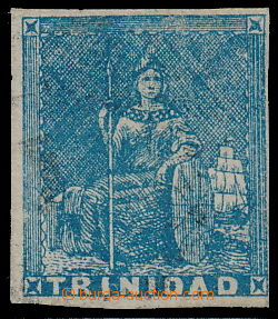 164949 - 1852-1860 SG.13, Britannia 1P modrá, tzv. I. litografické 